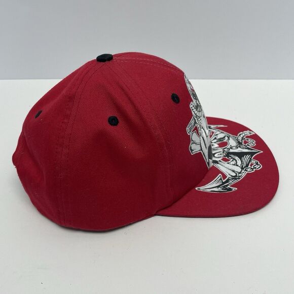 Disney Parks Hat Dead Men Tell No Tales Red Embroidered Snapback Youth - Picture 2 of 9